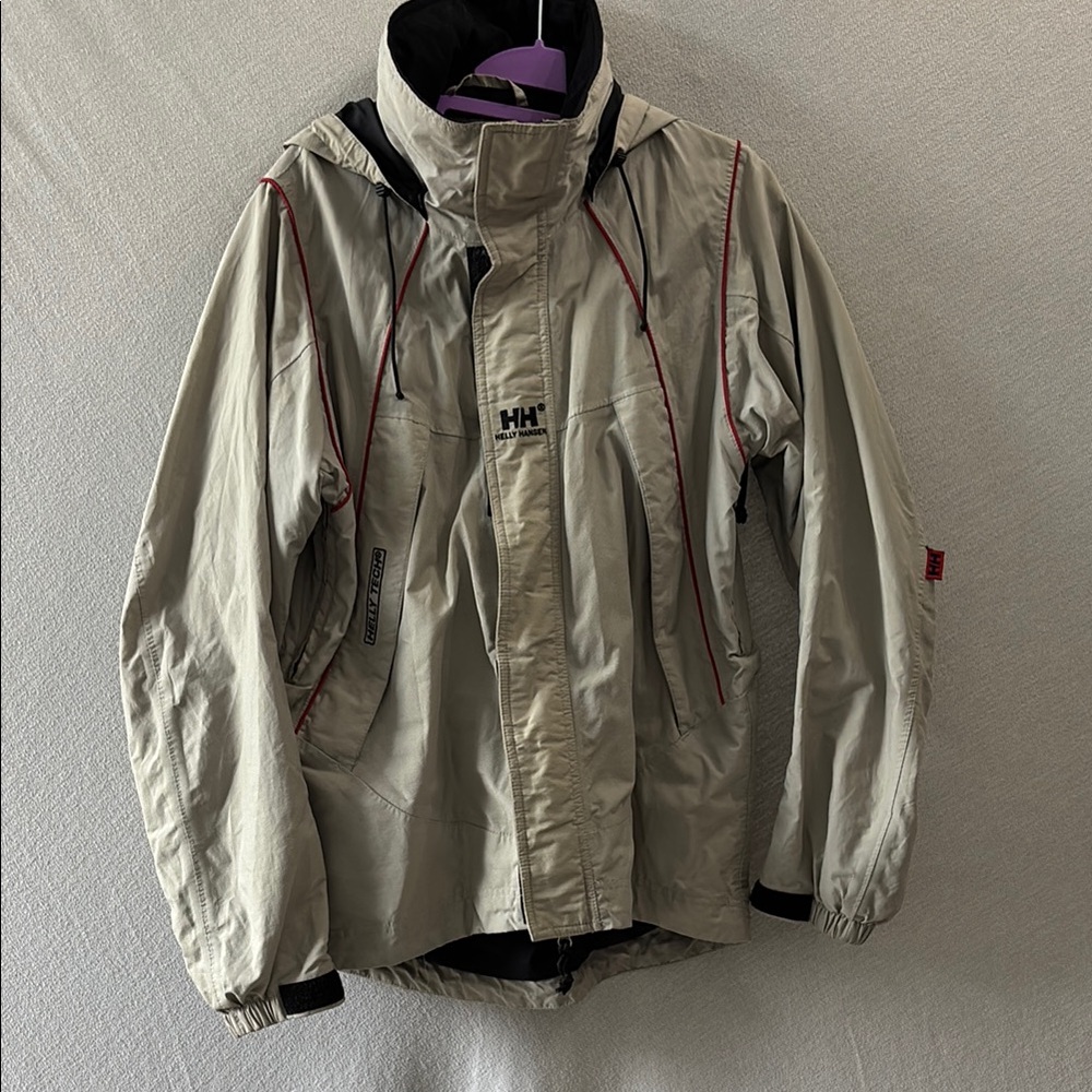 Helly Hansen Men's Tan Jacket with Detachable Hood SZ Small